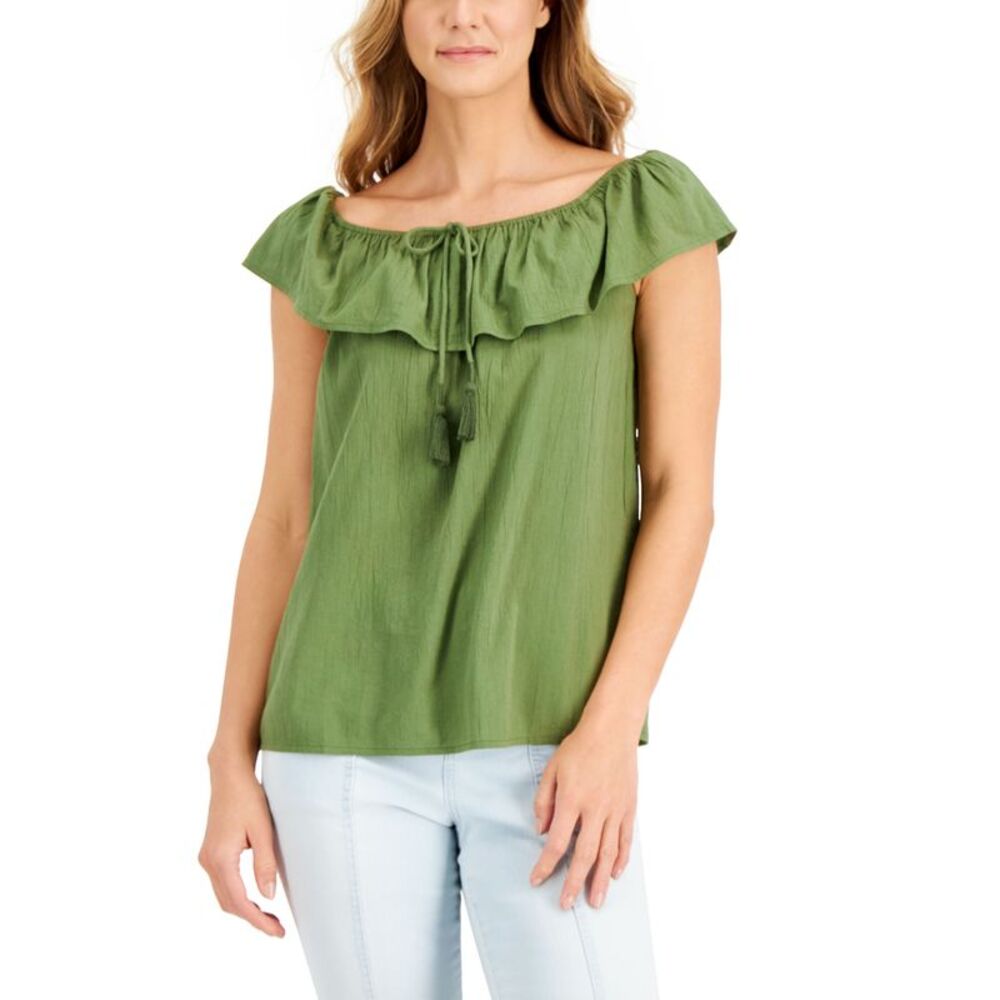 Style & Co Womens Off The Shoulder Top